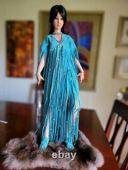 RARE SIGNED Native American Porcelain Doll by Mary Pearson Very Rare 23 inches