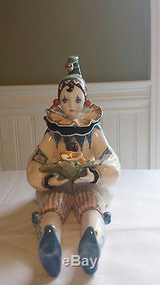 RARE / VINTAGE Porcelain Clown (Italian) Signed VERY GOOD CONDITION