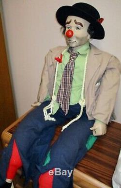 RARE Vintage 4' Tall Weary Willie Porcelain Clown Doll Emmett Kelly