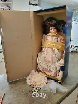 RARE Vintage American Artist KAIS Large Porcelain Doll 24 LA RAE w Box No COA