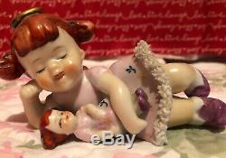 RARE Vintage Ardalt Porcelain Angel Girl w Look Alike Baby Doll Figurine LOOK