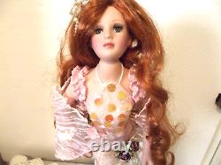 RARE Vintage Duck House Heirloom Dolls Porcelain Beautiful Redheaded Mermaid