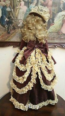 RARE Vintage French Or German 30 Fashion Doll Signed Porcelain & Cloth Body
