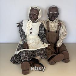 RARE Vintage William Wallace Jr. 32 Grandma Grandpa Porcelain Dolls Country