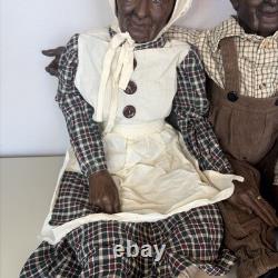 RARE Vintage William Wallace Jr. 32 Grandma Grandpa Porcelain Dolls Country