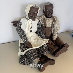 RARE Vintage William Wallace Jr. 32 Grandma Grandpa Porcelain Dolls Country