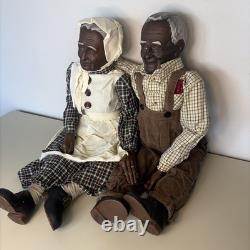 RARE Vintage William Wallace Jr. 32 Grandma Grandpa Porcelain Dolls Country