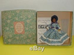 RAREST VINTAGE RUTH GIBBS DOLL BLACK GIRL 7 SIZE MIB with BOOKLET & STAND HTF