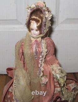 READ Antique Vintage French Automaton Porcelain Standing Doll 15.5 France