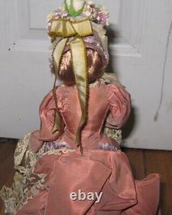 READ Antique Vintage French Automaton Porcelain Standing Doll 15.5 France