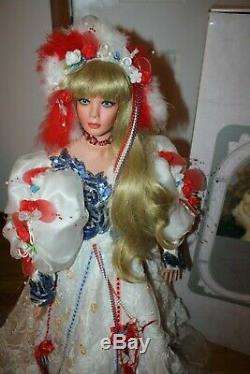 RUSTIE VINTAGE LIBERTY #313/1000 36 inch porcelain doll Beautiful with stand box