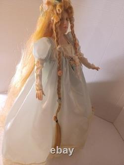 Rapunzel Porcelain Doll Rare Find Vintage Very Collectible 1990s In Great condit