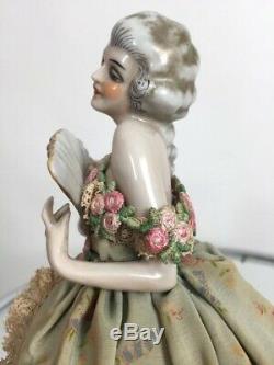 Rare 1920s half doll Fasold and Stauch vintage antique pin cushion