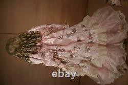 Rare 34 Rustie Designer Porcelain Doll Pink Victorian Dress Blonde Girl- LE