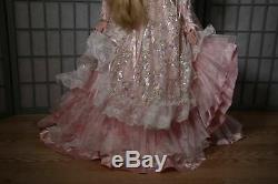 Rare 36 Rustie Shanel Designer Porcelain Doll Pink Victorian Dress Blonde- LE