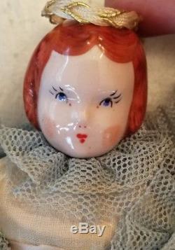 Rare 7 Ruth Gibbs Angel PRINCESS IN BLUE Original Card Vintage China Doll 40's