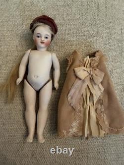 Rare Antique 4.5 All Bisque Barefoot Mignonette Swivel Head All Original