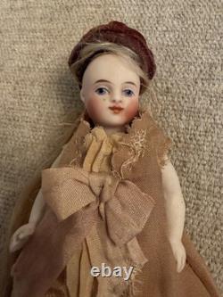 Rare Antique 4.5 All Bisque Barefoot Mignonette Swivel Head All Original