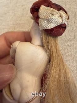 Rare Antique 4.5 All Bisque Barefoot Mignonette Swivel Head All Original