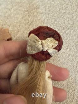 Rare Antique 4.5 All Bisque Barefoot Mignonette Swivel Head All Original