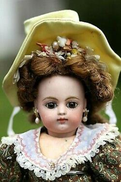 Rare Antique French Doll By Gaultier Block Letter Bebe 1 Nice Cabinet Size