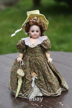 Rare Antique French Doll By Gaultier Block Letter Bebe 1 Nice Cabinet Size