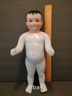 Rare Antique Frozen Charlie Porcelain German Bathing Doll