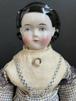 Rare Antique German 17 Brush Strokes Exposed Ears China Head Child Girl Doll