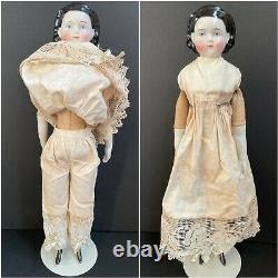 Rare Antique German 17 Brush Strokes Exposed Ears China Head Child Girl Doll