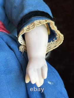 Rare Antique German 20 Wax Over Papier Mache Molded Hat Doll