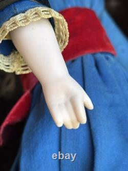 Rare Antique German 20 Wax Over Papier Mache Molded Hat Doll