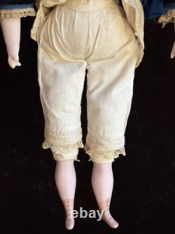 Rare Antique German 20 Wax Over Papier Mache Molded Hat Doll