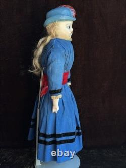 Rare Antique German 20 Wax Over Papier Mache Molded Hat Doll