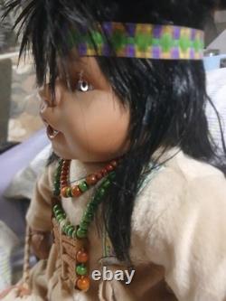 Rare Cathay Collection Vintage Porcelain Doll 1-5000 Native American Boy Doll