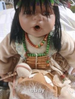 Rare Cathay Collection Vintage Porcelain Doll 1-5000 Native American Boy Doll