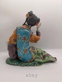 Rare Chinese Shiwan Wucai Porcelain Doll