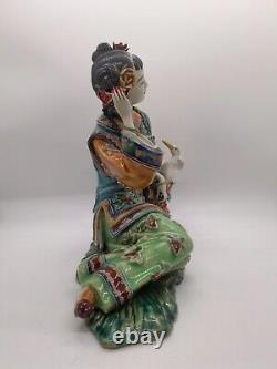 Rare Chinese Shiwan Wucai Porcelain Doll