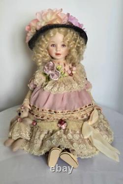 Rare Collectible Vintage 1997 French bisquie porcelain Mundia doll JULIE, mint c