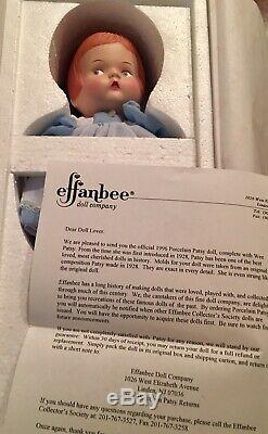 Rare Effanbee Porcelain Patsy Doll with Wee Pasty P226 in Box LE Circa 1996 NIB