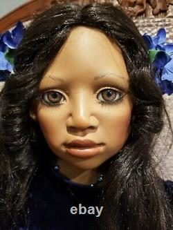 Rare Elite DollsCallie by Christine Orange 38 Porcelain Doll African American