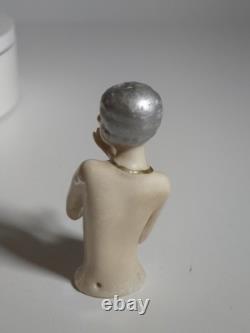 Rare German Art Deco Porcelain Half Doll / Pin Cushion Doll