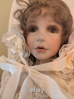 Rare Handmade Large Vintage Porcelain Doll Signed Heritage Porcelain by Joyce