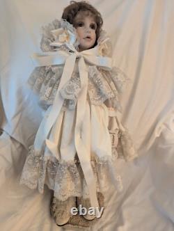 Rare Handmade Large Vintage Porcelain Doll Signed Heritage Porcelain by Joyce
