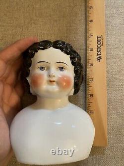 Rare Large 6 High Brow German Antique China Doll Head Circa 1880 Bawo Dotter
