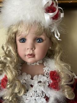 Rare Rustie&Danbury Mint Sitting LE Porcelain Doll Charlotte 33 in