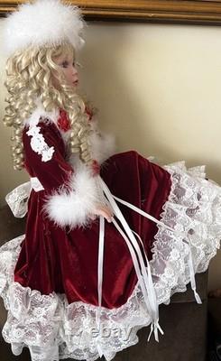 Rare Rustie&Danbury Mint Sitting LE Porcelain Doll Charlotte 33 in