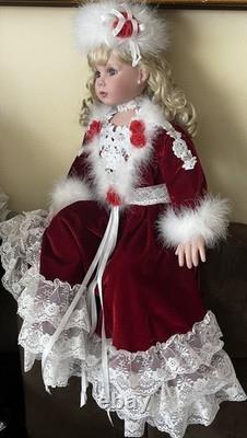 Rare Rustie&Danbury Mint Sitting LE Porcelain Doll Charlotte 33 in