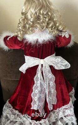 Rare Rustie&Danbury Mint Sitting LE Porcelain Doll Charlotte 33 in