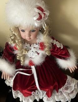 Rare Rustie&Danbury Mint Sitting LE Porcelain Doll Charlotte 33 in