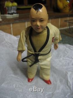 Rare Unknown Japan China Judo Karate Vintage Antique Doll Porcelain Toy